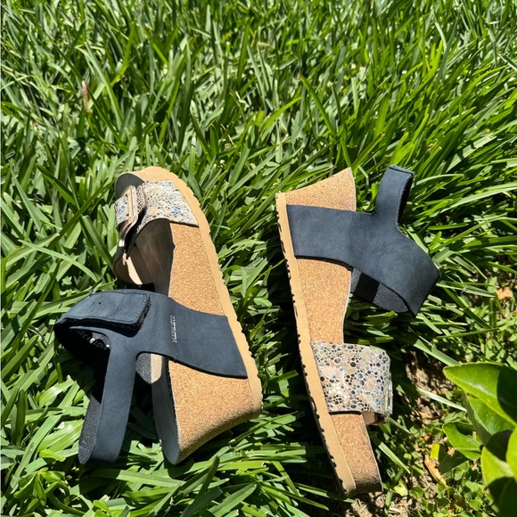 MEPHISTO Alissa Wedge sandals navy color 40 US 9 - 9.5 - Picture 9 of 15